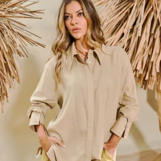 CAMISA OVERSIZE LINHO OPEN