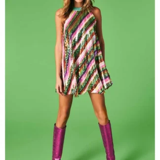 VESTIDO LANTEJOULAS DENNY ROSE