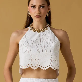 TOP BORDADO HALTER NO SECRETS