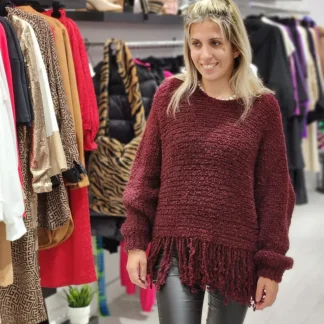 CAMISOLA LONGA COM FRANJAS KOCCA