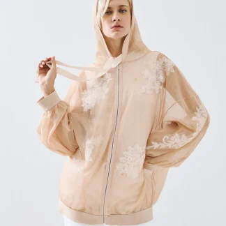 BOMBER TRANSPARENTE EM RENDA ACCESS