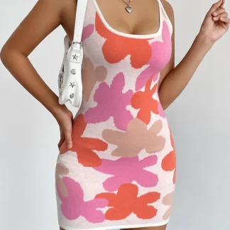 Mini vestido de cinta de espaguete