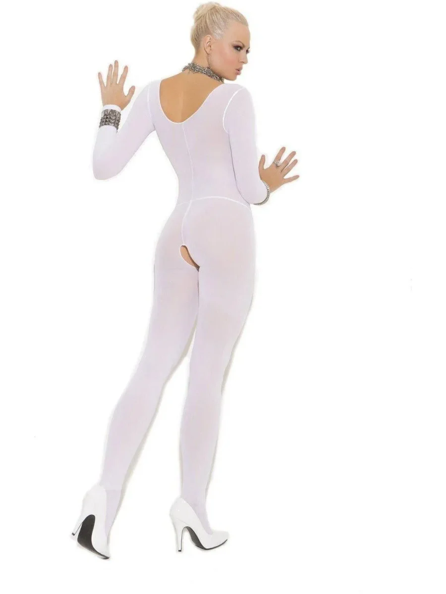 Elegant Moments IS-1606 Bodystocking opaco de manga comprida com virilha - Image 5