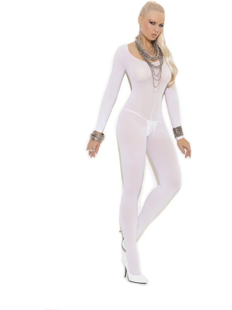 Elegant Moments IS-1606 Bodystocking opaco de manga comprida com virilha - Image 4