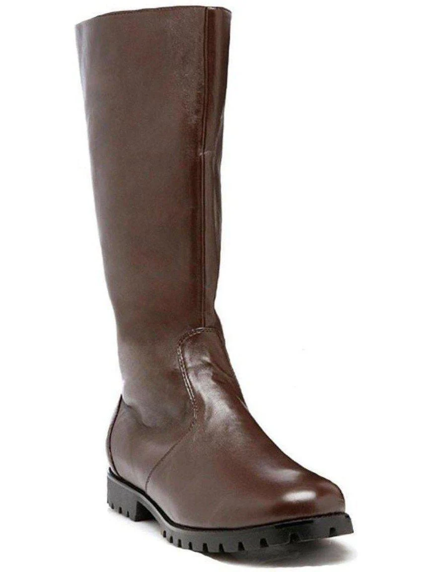 Ellie Shoes 125-Matey Sapatos Masculinos Confortáveis com Salto de 1 cm em PU Preto e Marrom - Image 2