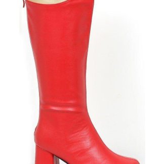 Ellie Shoes 300-Super 3" Knee High Costume Boots With Zipper - Red/Gold, Red/White, Sizes 5-12