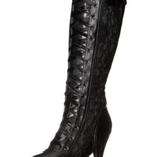 Ellie Shoes 414-MARY 4" Heel Victorian Style Boots - Elegant Black, Brown, White Options
