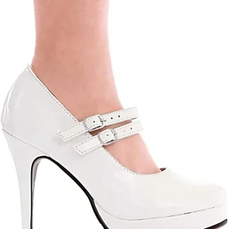 Ellie Shoes  4" Heel Mary Jane Pumps – Double Strap Design, Available in Black, Red, White