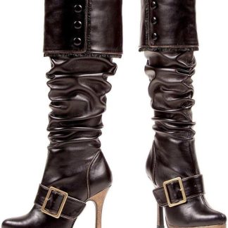 Ellie Shoes 426-Grace 4" Heel Black Knee High Costume Boots for Women - Sizes 6-12