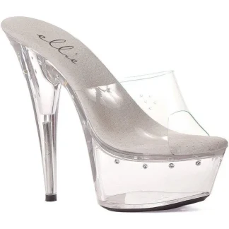 Womens Rhinestone High Heels - Ellie Shoes 609-Harmony 6" Platform with Stunning Rhinestones
