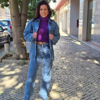 BLUSÃO GANGA BRILHO OVERSIZE GUSI