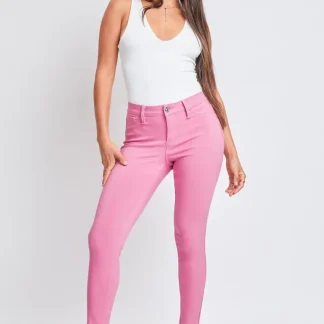 Calças Skinny Hyperstretch de Cintura Média YMI Jeanswear Tamanho Completo