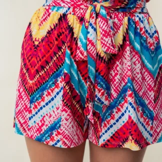 Shorts estampados de cintura alta White Birch